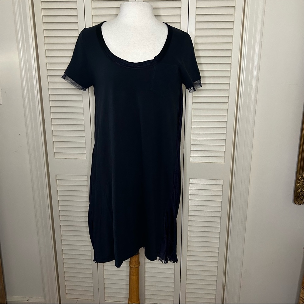 Sacai Luck navy blue t shirt dress size 4